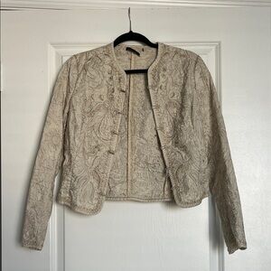 Elegant Cream Embroidered Jacket